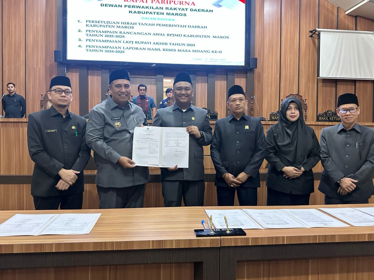 DPRD Maros Gelar Rapat Paripurna, Bahas Hibah Lahan dan Pengentasan Kemiskinan