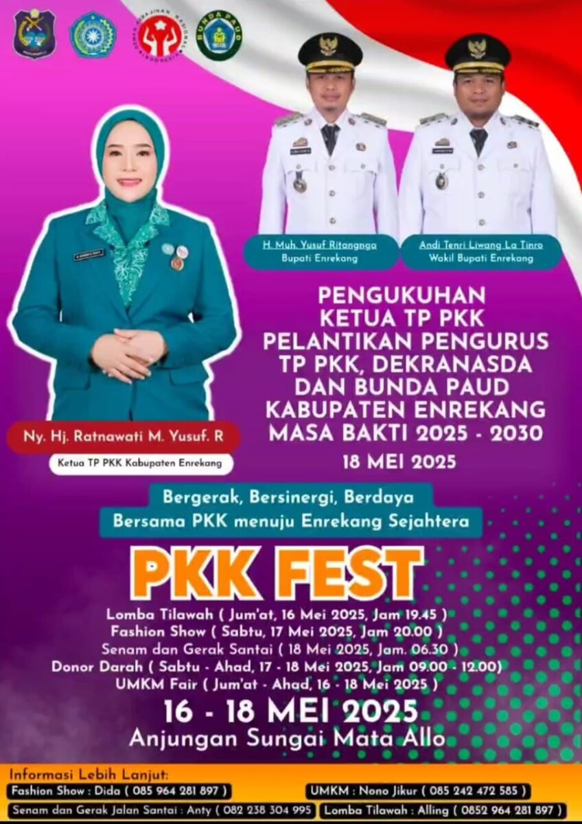 Ratnawati Yusuf Ritangnga Ajak Masyarakat Enrekang Ramaikan PKK Festival 2025