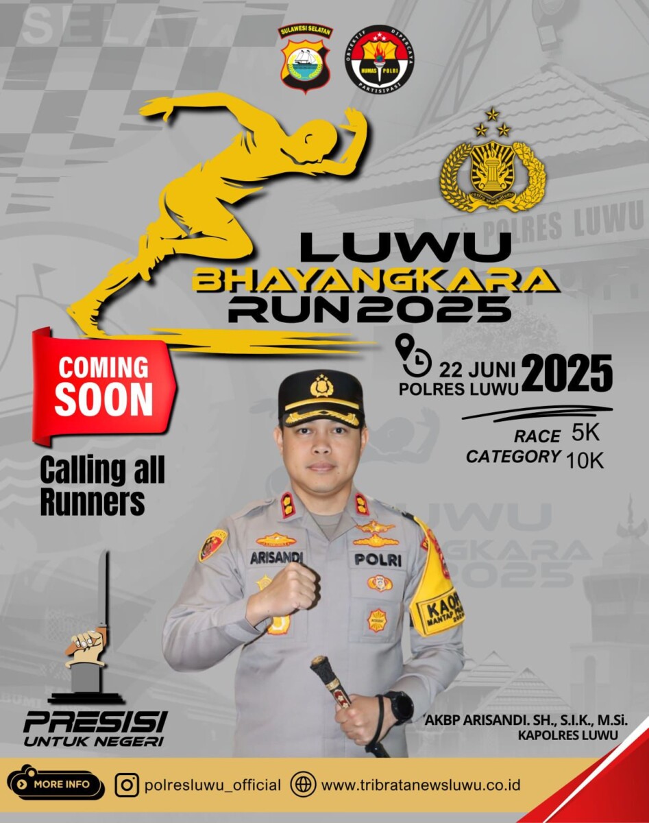 Polres Luwu Siap Gelar Luwu Bhayangkara Run 2025, Perkuat Sinergi dan Semangat Hari Bhayangkara