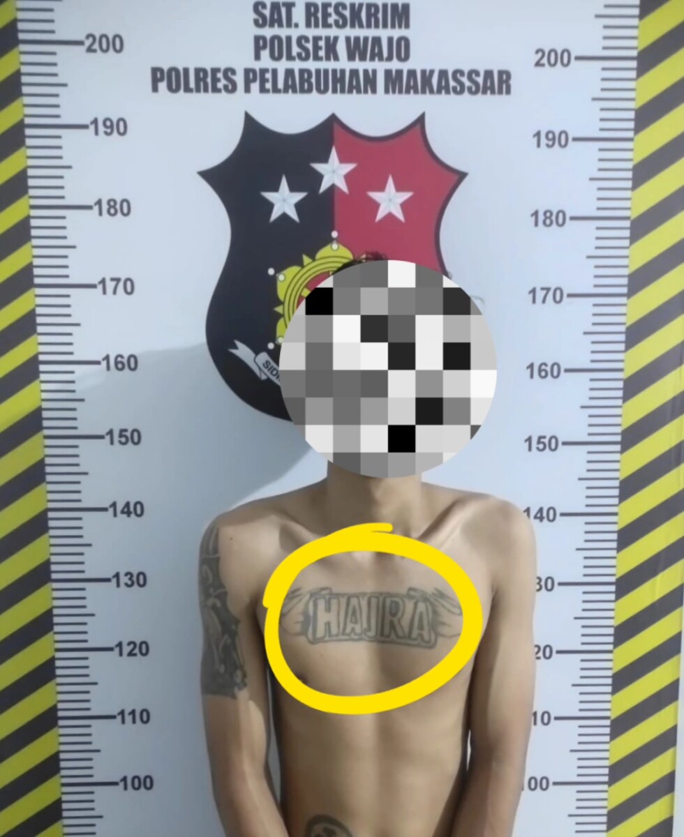 Mencuri di Toko Kelontong, Pria Bertato Tulisan "HAJRA" di Dada Ditangkap Polisi