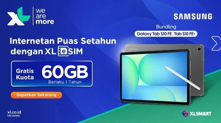 XLSMART Hadirkan Bundling eSIM Eksklusif untuk OPPO Find N5 dan Samsung Galaxy Tab S10 FE/+