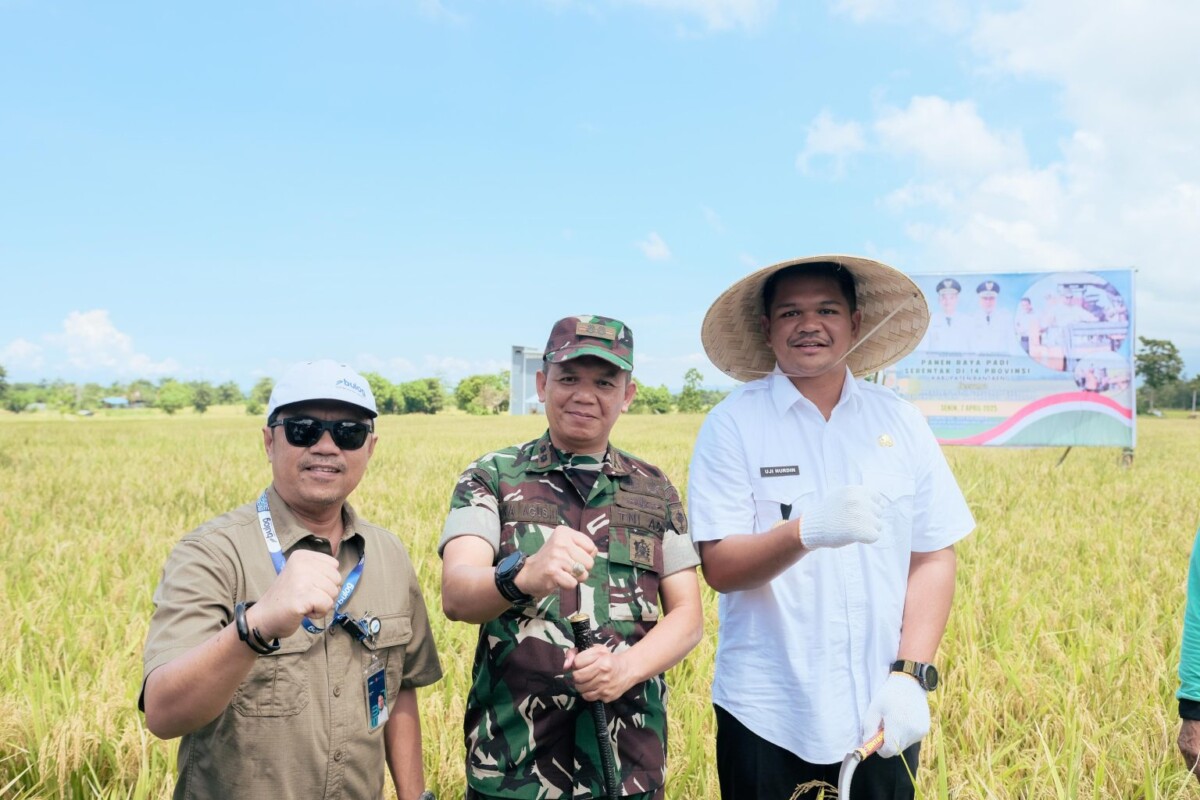 Bupati Bantaeng Uji Nurdin Ikuti Panen Raya Padi Serentak Bersama Presiden Prabowo