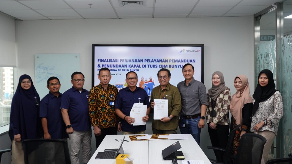 Pelindo dan Pertamina EP Teken Perjanjian Kerja Sama Jasa Pemanduan dan Penundaan di CBM Bunyu Kaltara