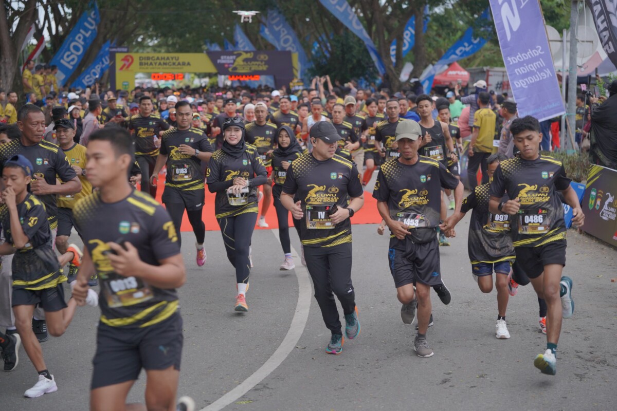 Ribuan Pelari Tumpah Ruah Ramaikan Luwu Bhayangkara Run