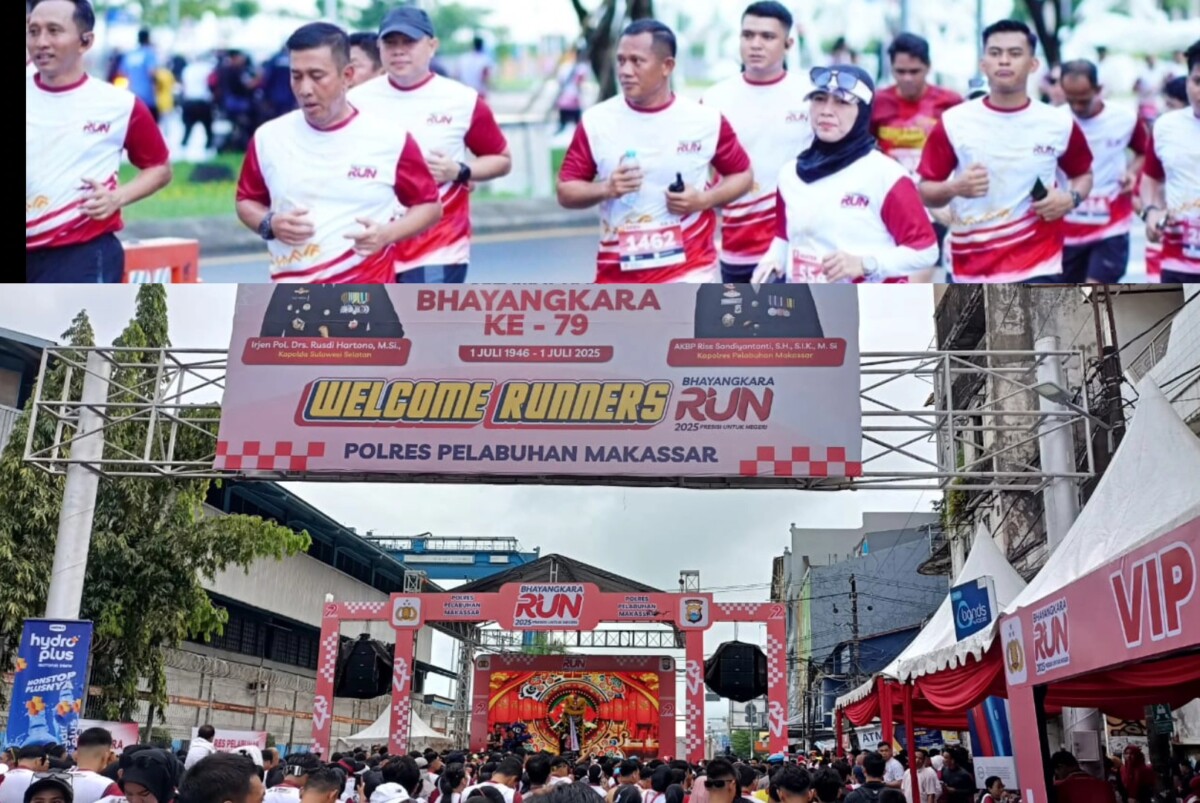 Ribuan Pelari di Sulsel Antusias Ikuti Bhayangkara Run Polres Pelabuhan Makassar