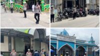 Salut! Polwan Polres Pelabuhan Makassar Siaga Jaga Masjid Saat Salat Jumat, Jamaah Merasa Aman