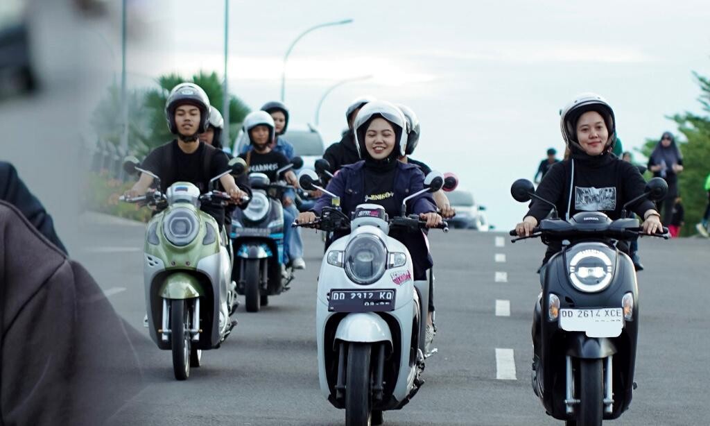 Scoopy Velocreativity, Asmo Sulsel Ajak Komunitas Scoopy Keliling Kota Makassar