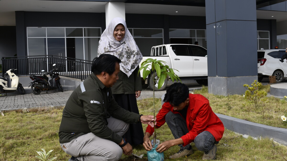 Sambut HUT RI ke-80, Mahasiswa Baru Poltek Morowali Tanam 300 Pohon Implementasi Industri Hijau