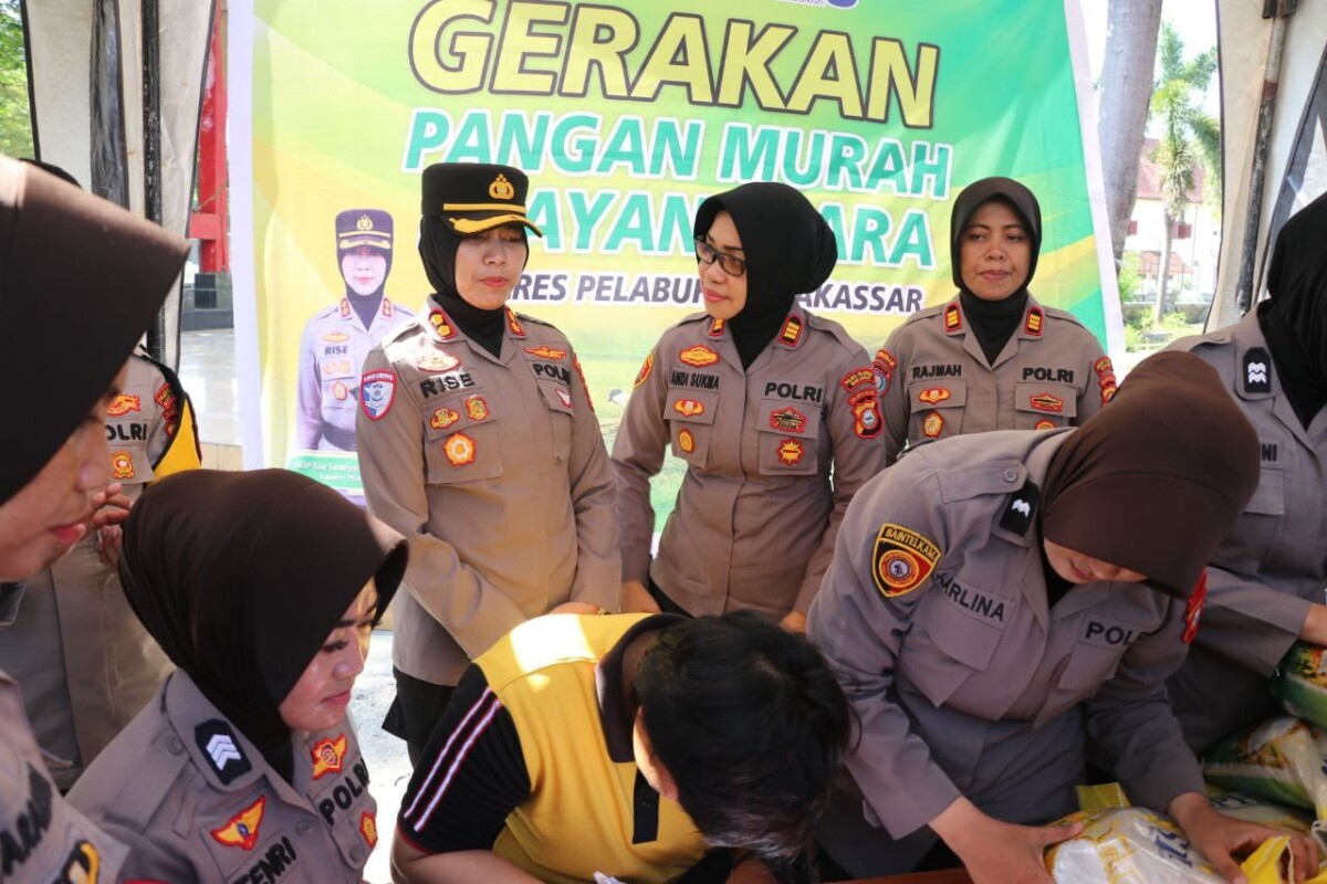 Beras 5 Kg Cuma Rp58 Ribu, Warga Serbu Gerakan Pangan Murah Polres Pelabuhan Makassar