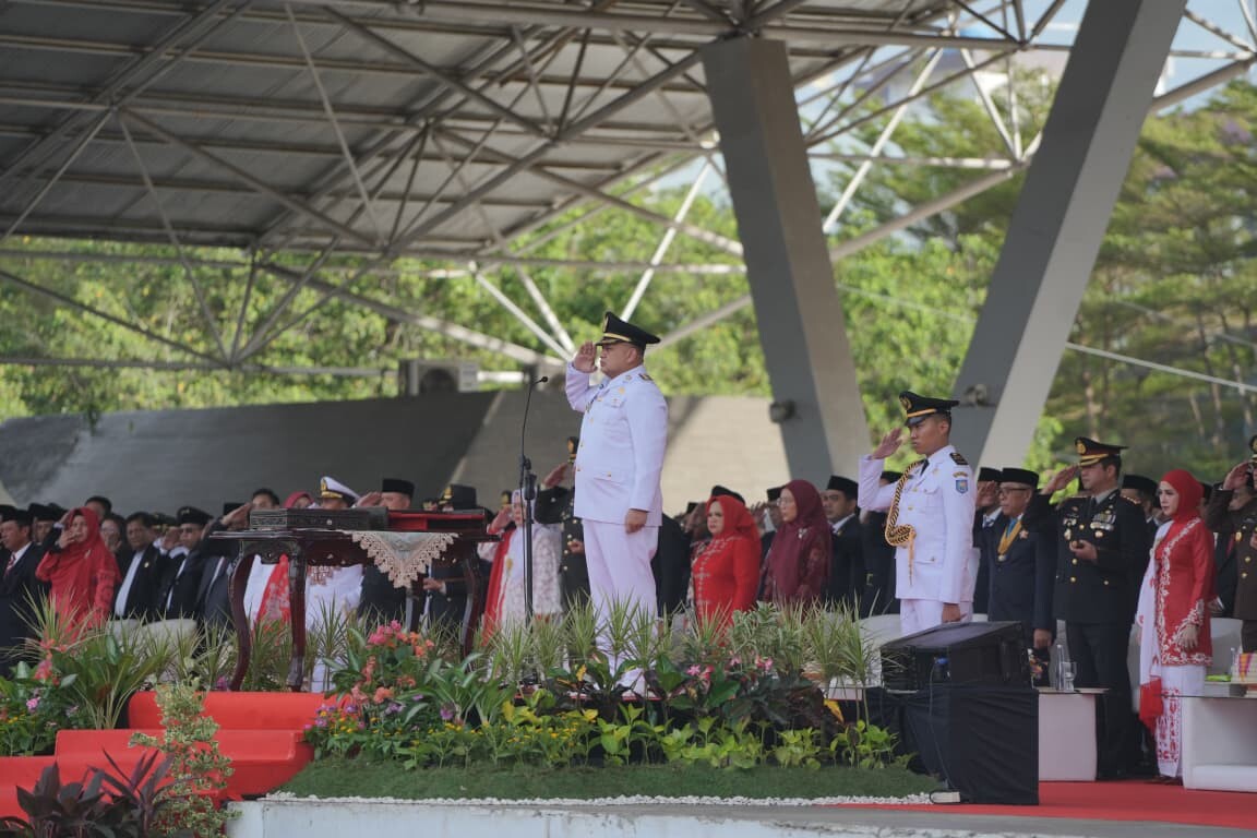 Dipimpin Wali Kota Munafri, Upacara HUT ke-80 RI Makassar Berlangsung Khidmat di Lapangan Karebosi