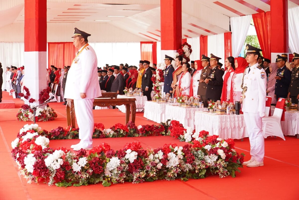 Pemkab Maros Gelar Upacara HUT Ke-80 RI Di Lapangan Pallantikang