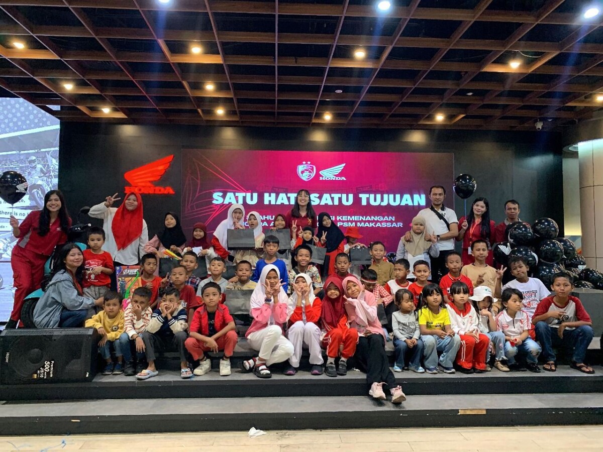 Asmo Sulsel Meriahkan HUT RI ke-80 dengan Kegiatan “Independence Day with Honda PCX” Bersama Anak-Anak Makassar