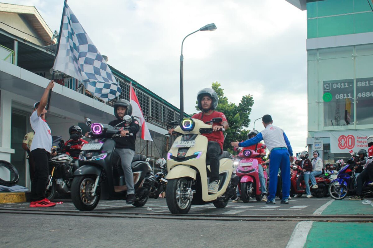 Asmo Sulsel Gelar Convoy Merdeka dengan Honda Stylo 160 di HUT RI ke-80