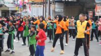Polres Pelabuhan Makassar Olahraga Bersama Masyarakat Semarakkan HUT Polwan ke-77