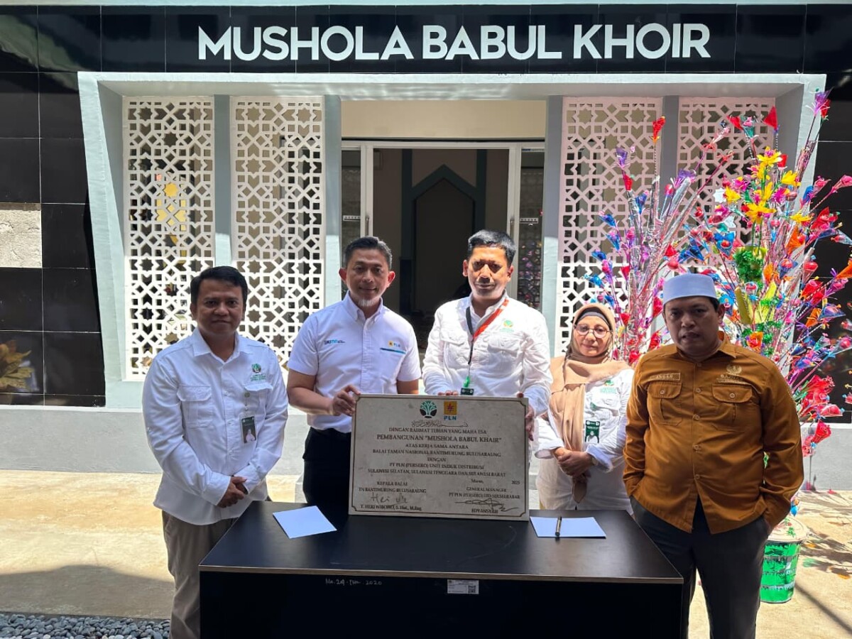 Hadirkan Kebermanfaatan untuk Rakyat, PLN dan Balai TN Bantimurung Bulusaraung Resmikan Mushola Babul Khoir