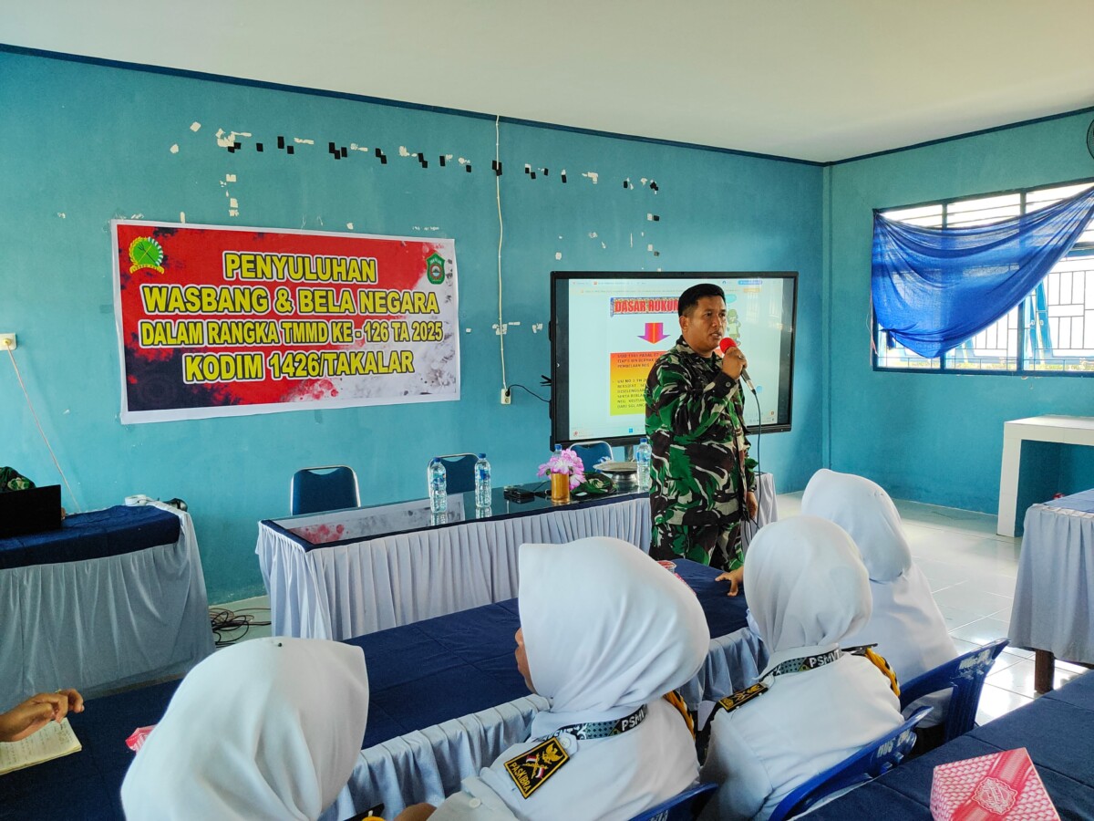 Sasaran Non Fisik, Satgas TMMD Ke 126 Gelar Penyuluhan Bela Negara dan Wawasan Kebangsaan