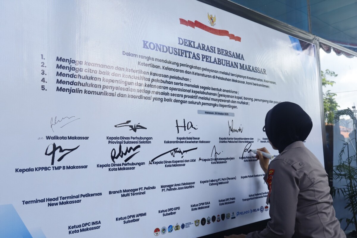 Deklarasi Bersama, Wujud Sinergi Lintas Instansi Jaga Stabilitas Pelabuhan Makassar