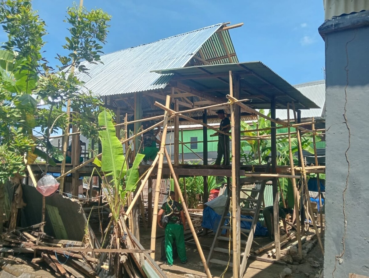 Pembangunan Rumah Layak Huni TMMD ke-126 Kodim 1421/Pangkep Hampir Rampung