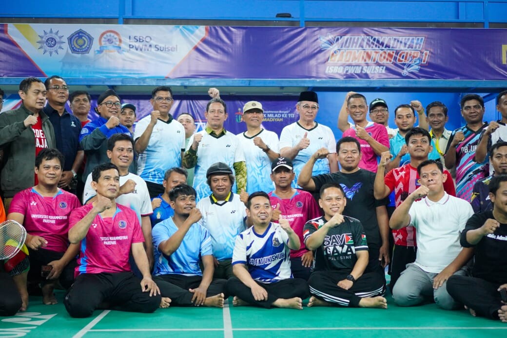 Unismuh Makassar Jadi Tuan Rumah, Muhammadiyah Sulsel Luncurkan Ekosistem Olahraga Lewat Badminton Cup 1