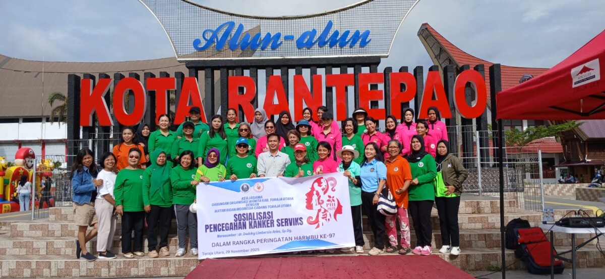 GOW - IBI Toraja Utara Sosialisasi Pencegahan Kanker Serviks di CFD Rantepao,