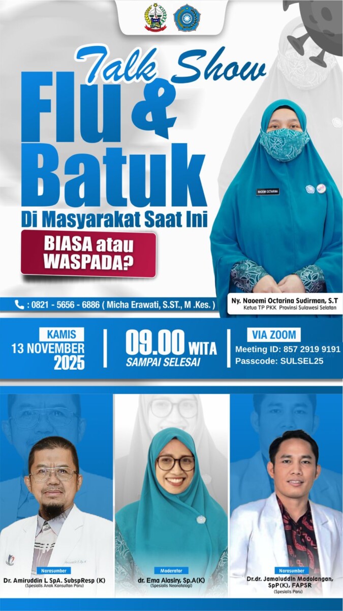 Gelar Talk Show, Pokja IV PKK Sulsel Edukasi Masyarakat Cara Cegah Infeksi Saluran Pernapasan