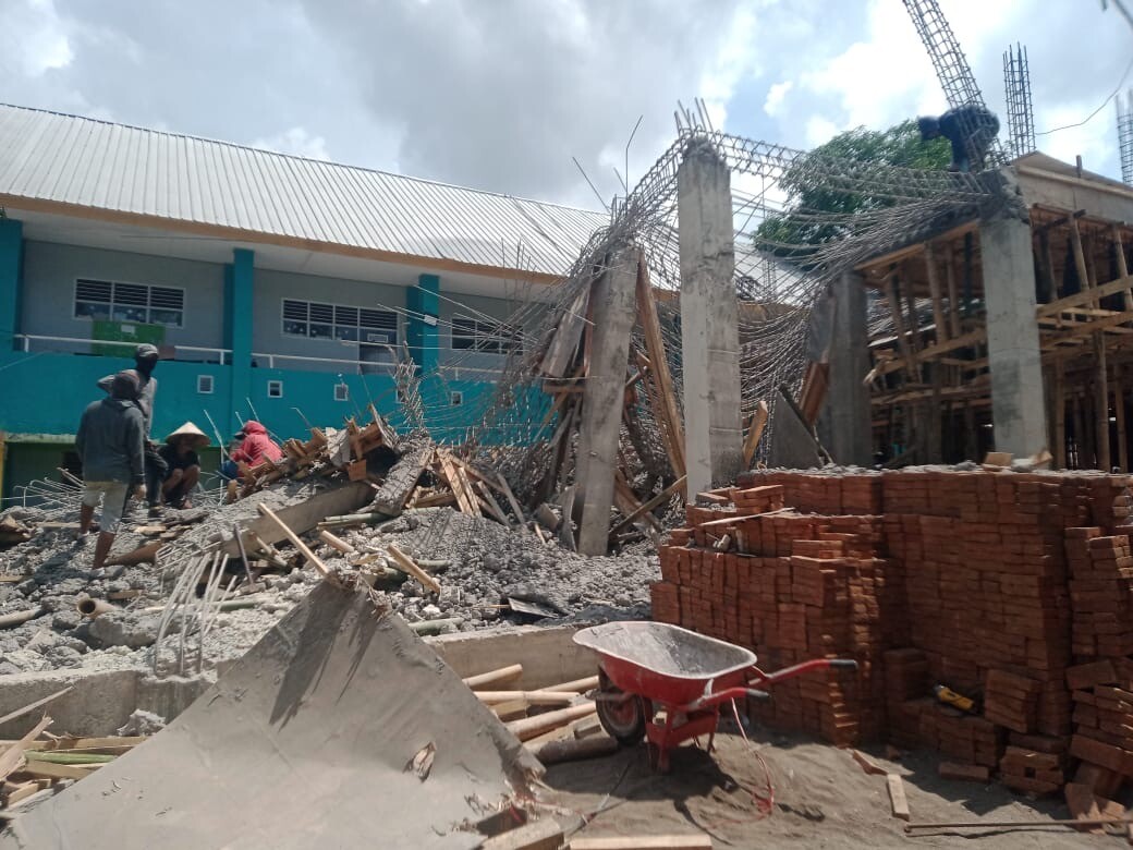 Diduga tak Sesuai Spesifikasi, APH Diminta Selidiki Pengerjaan Proyek MIN 2 Takalar yang Roboh