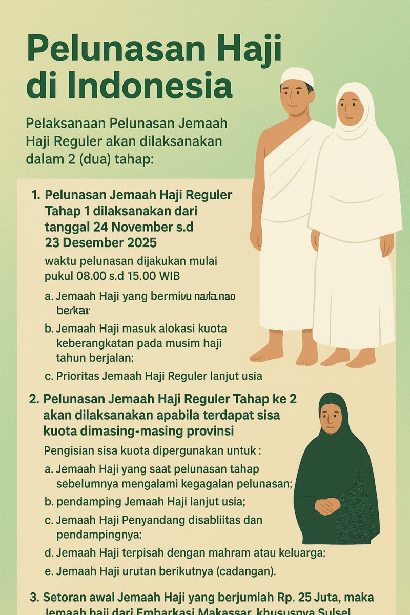 Pelunasan Haji Dimulai, Syaratnya Lolos Kesehatan