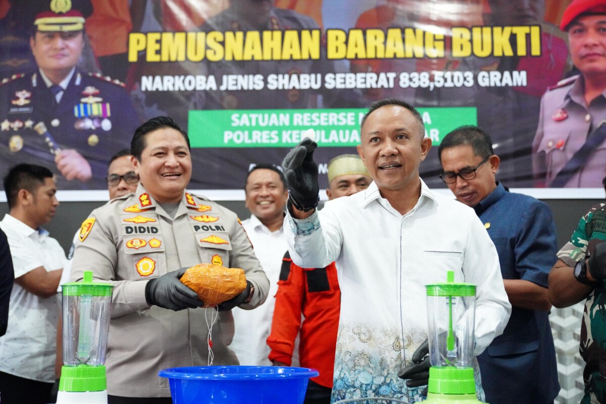 Selayar Tegas Perangi Narkoba: Bupati Natsir Ali Hadiri Pemusnahan Barang Bukti Sabu 838 Gram