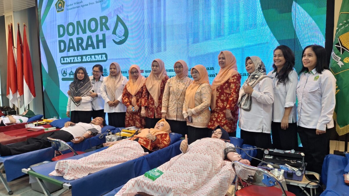  Sambut HAB Ke-80  Kemenag Sulsel Gelar Donor Darah