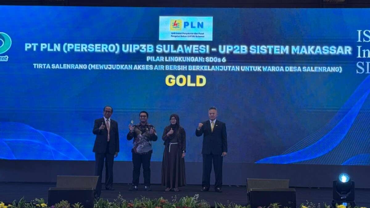 Program penyediaan Air Bersih Tirta Salenrang PLN Raih Gold dalam ISDA 2025