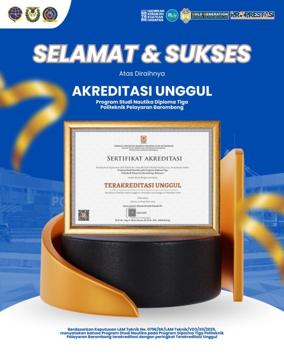Dua Prodi Poltekpel Barombong Raih Akreditasi Unggul