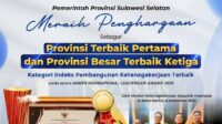 sulsel Sulsel Raih Provinsi Terbaik Pertama di Indeks Pembangunan Ketenagakerjaan 2025