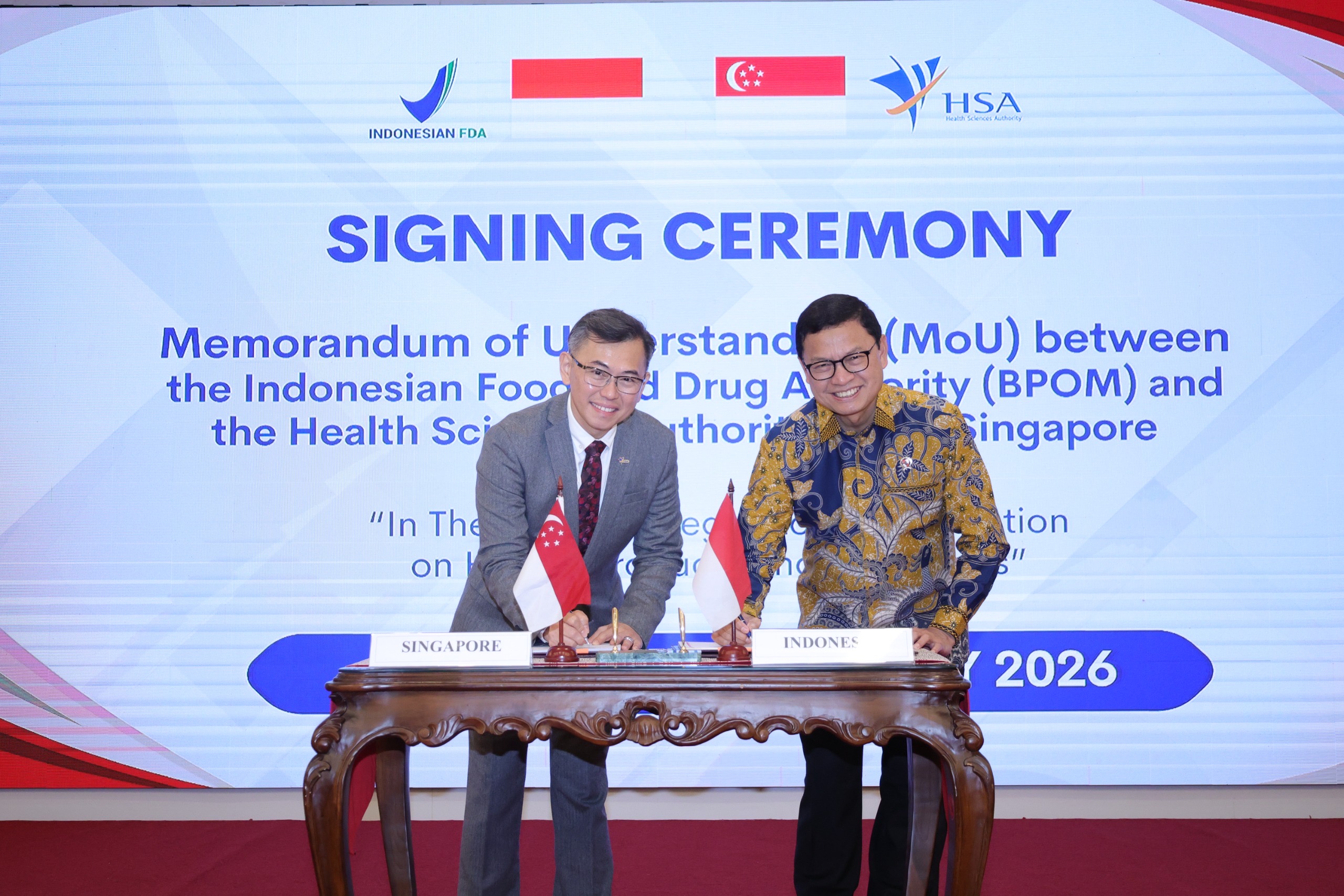 BPOM RI–HSA Singapore Tingkatkan Sinergi, Kepala HSA Ucapkan Selamat HUT BPOM ke-25