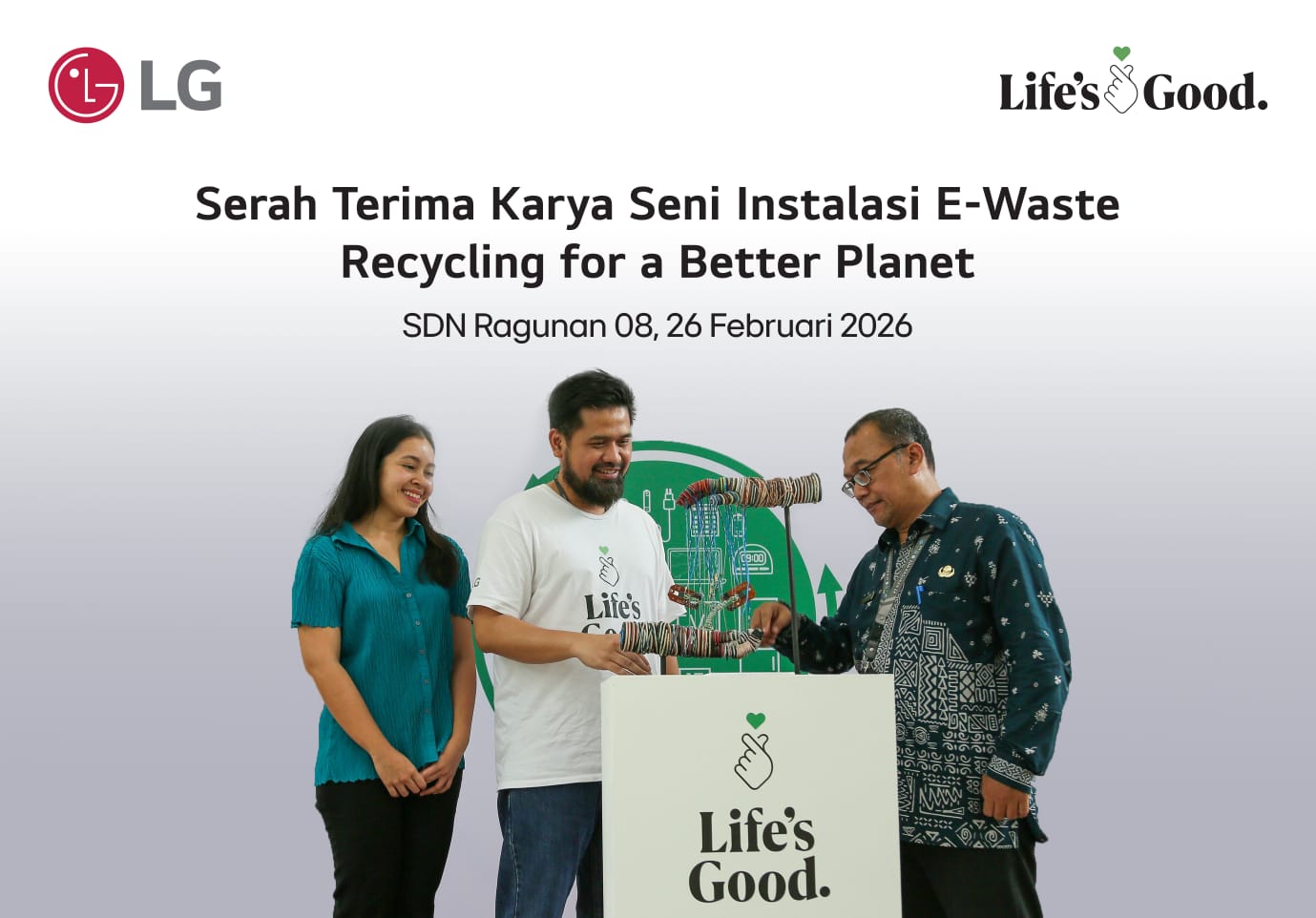 LG Serahkan Instalasi Seni dari E-Waste ke SDN Ragunan 08, Edukasi Lingkungan Sejak Dini