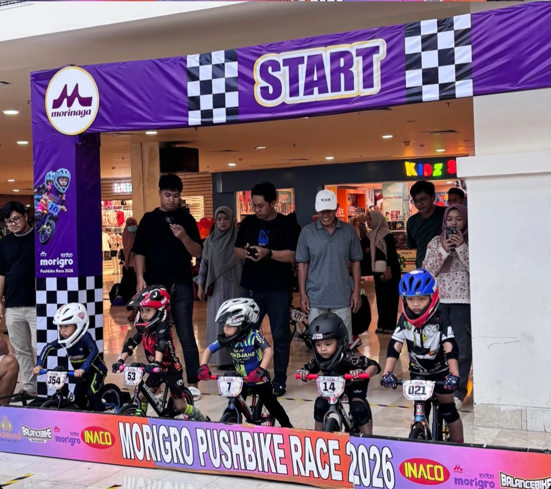 Balance Bike Makassar dan Morinaga Morigro Berkolaborasi Dorong Gaya Hidup Aktif Anak Lewat Pushbike Race 2026