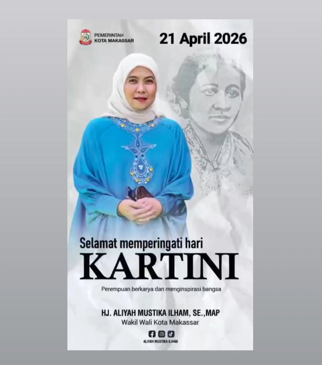 Maknai Hari Kartini, Aliyah Mustika Ilham ajak Perempuan Makassar Terus Berkarya