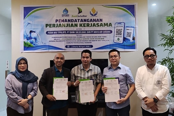Bank Sulselbar Teken PKS Digitalisasi Layanan PDAM