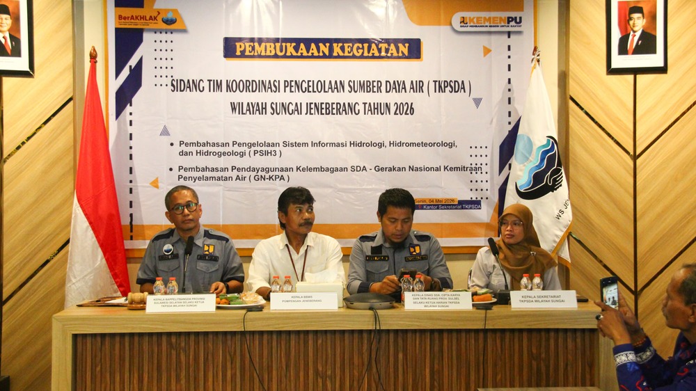 1777979971 Pemprov Sulsel Perkuat Integrasi Pengelolaan Air Lewat Sidang TKPSDA Jeneberang 2026