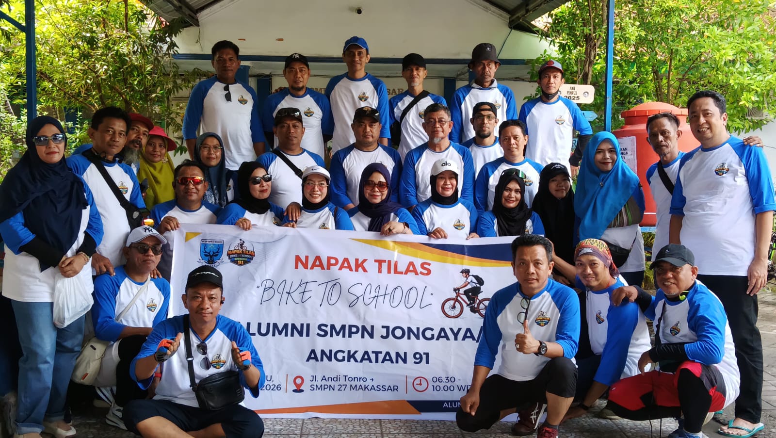 Alumni SMPN Jongaya Makassar Angkatan 91, Napak Tilas Bike to School