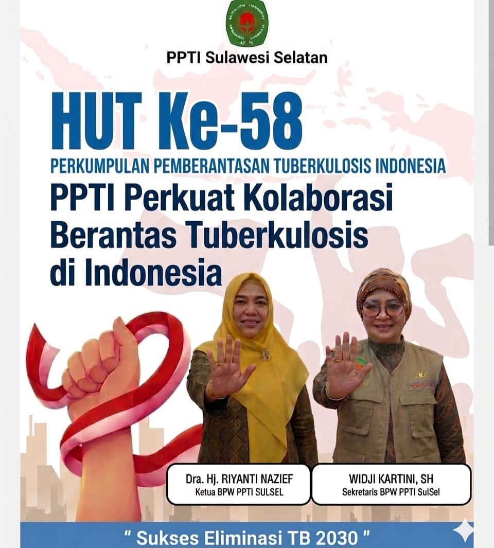 HUT ke-58, PPTI Sulsel Komitmen Sukseskan Eliminasi TB 2030