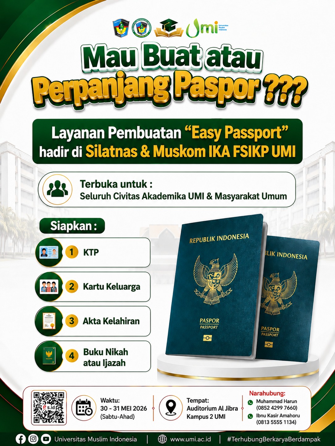 Layanan Easy Passport hadir di Silatnas IKA FSIKP UMI