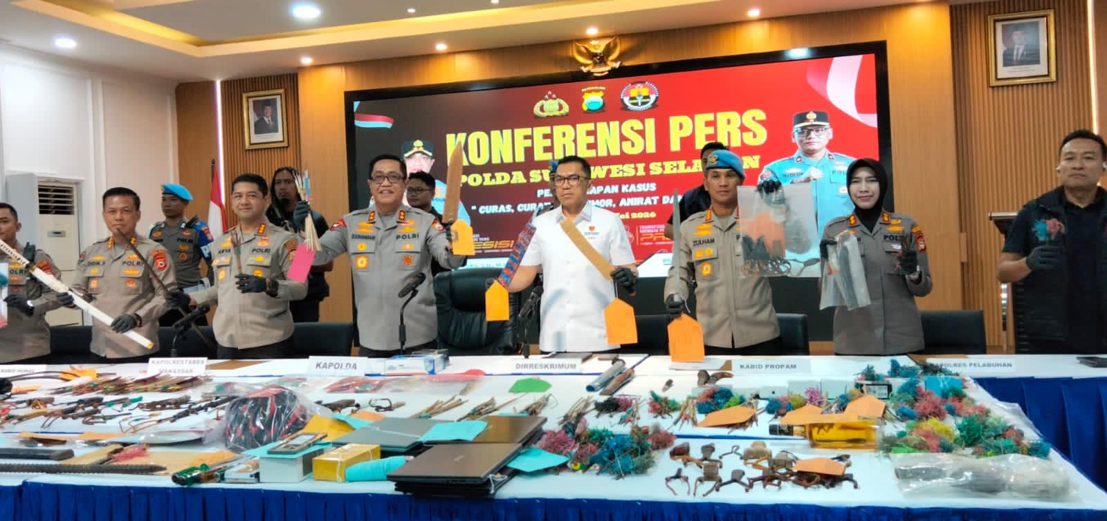 Jajaran Polda Sulsel Bongkar Ratusan Kejahatan Jalanan Sepanjang Mei 2026