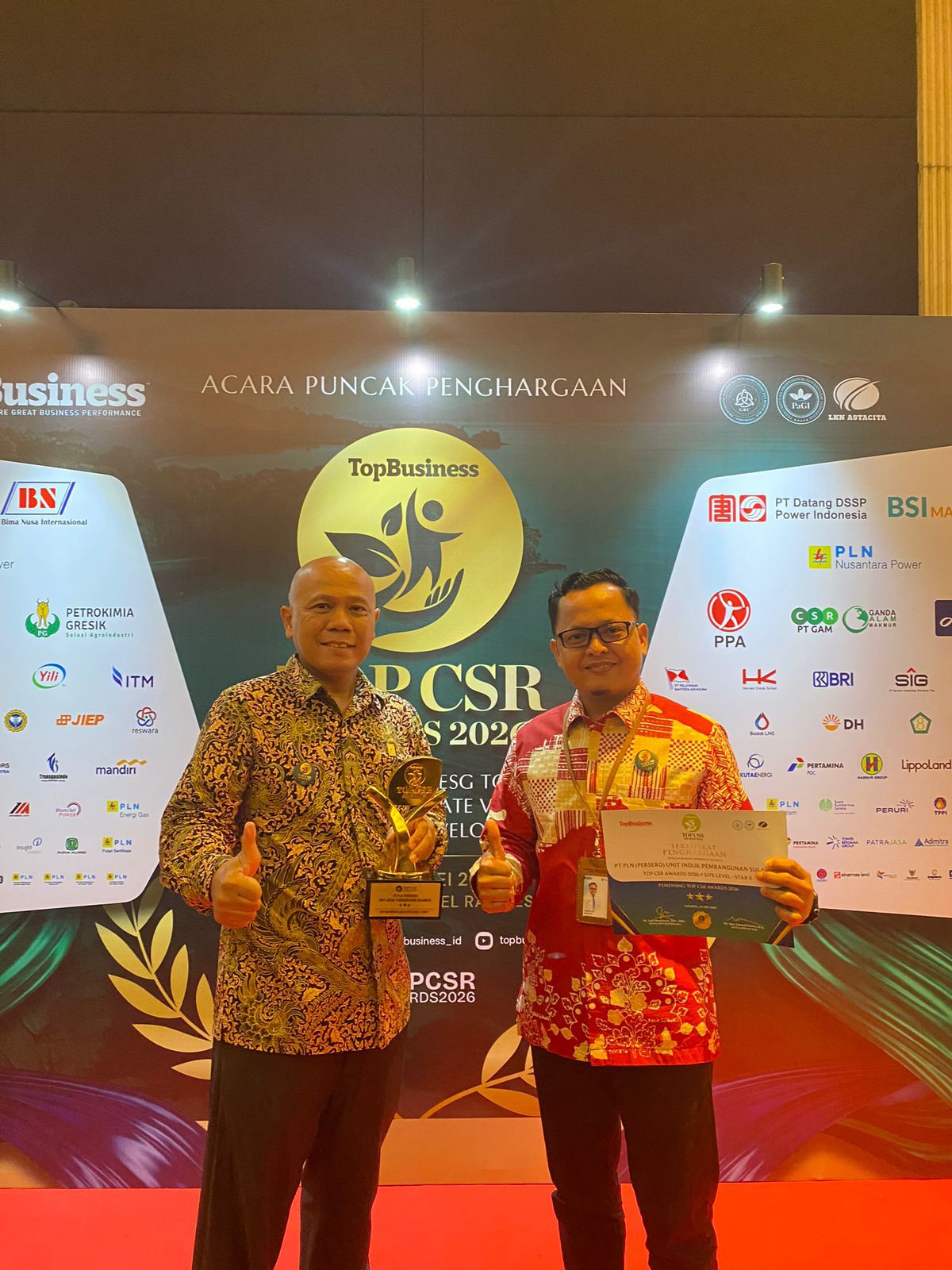 Dorong Sektor Sirkular Berbasis ESG, Program Pemanfaatan FABA PLN UIP Sulawesi Raih Penghargaan Bintang 3 di TOP CSR Awards 2026