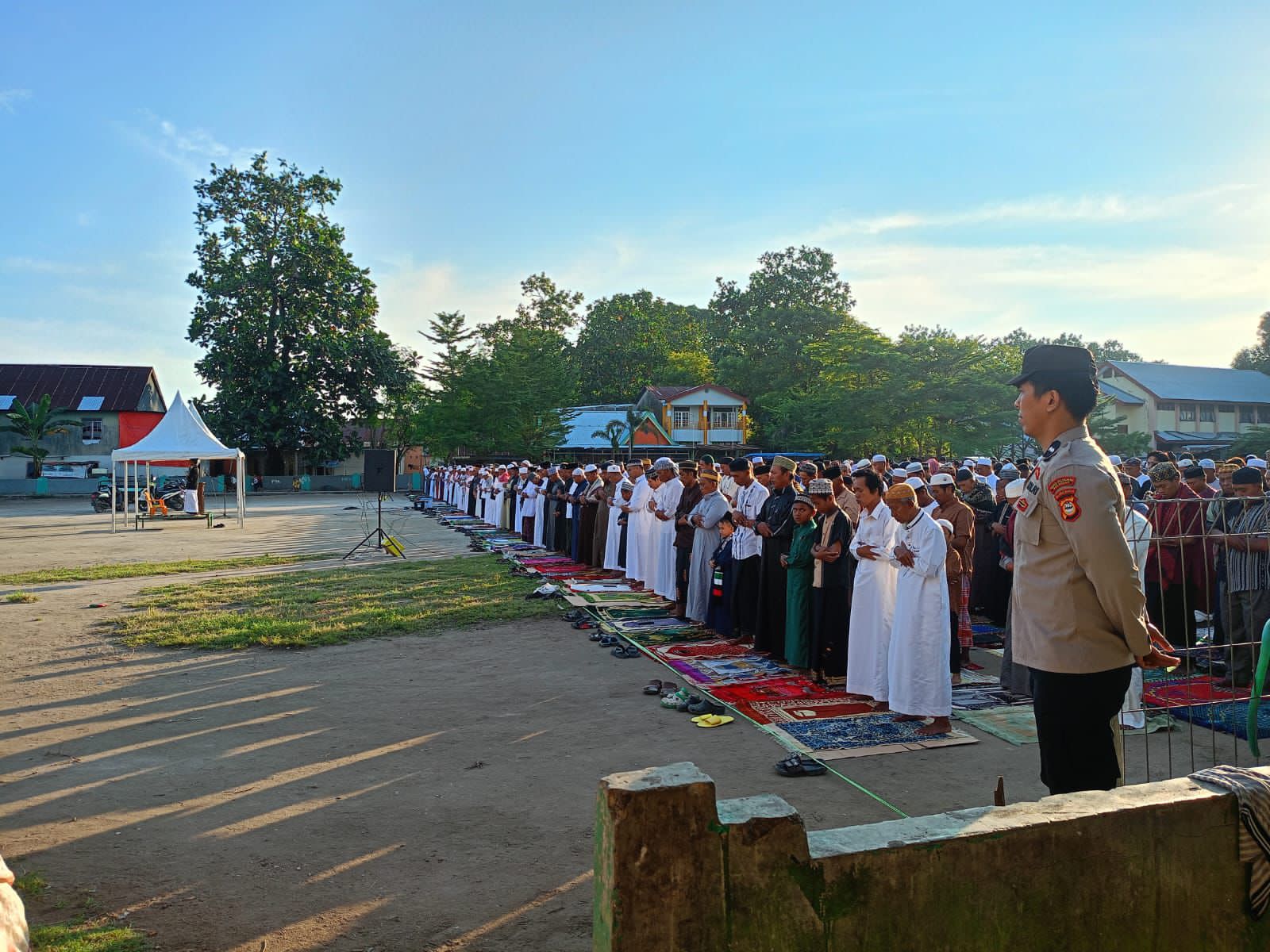Dari Daratan hingga Kepulauan, Polres Pelabuhan Makassar Amankan Salat Idul Adha 1447 H