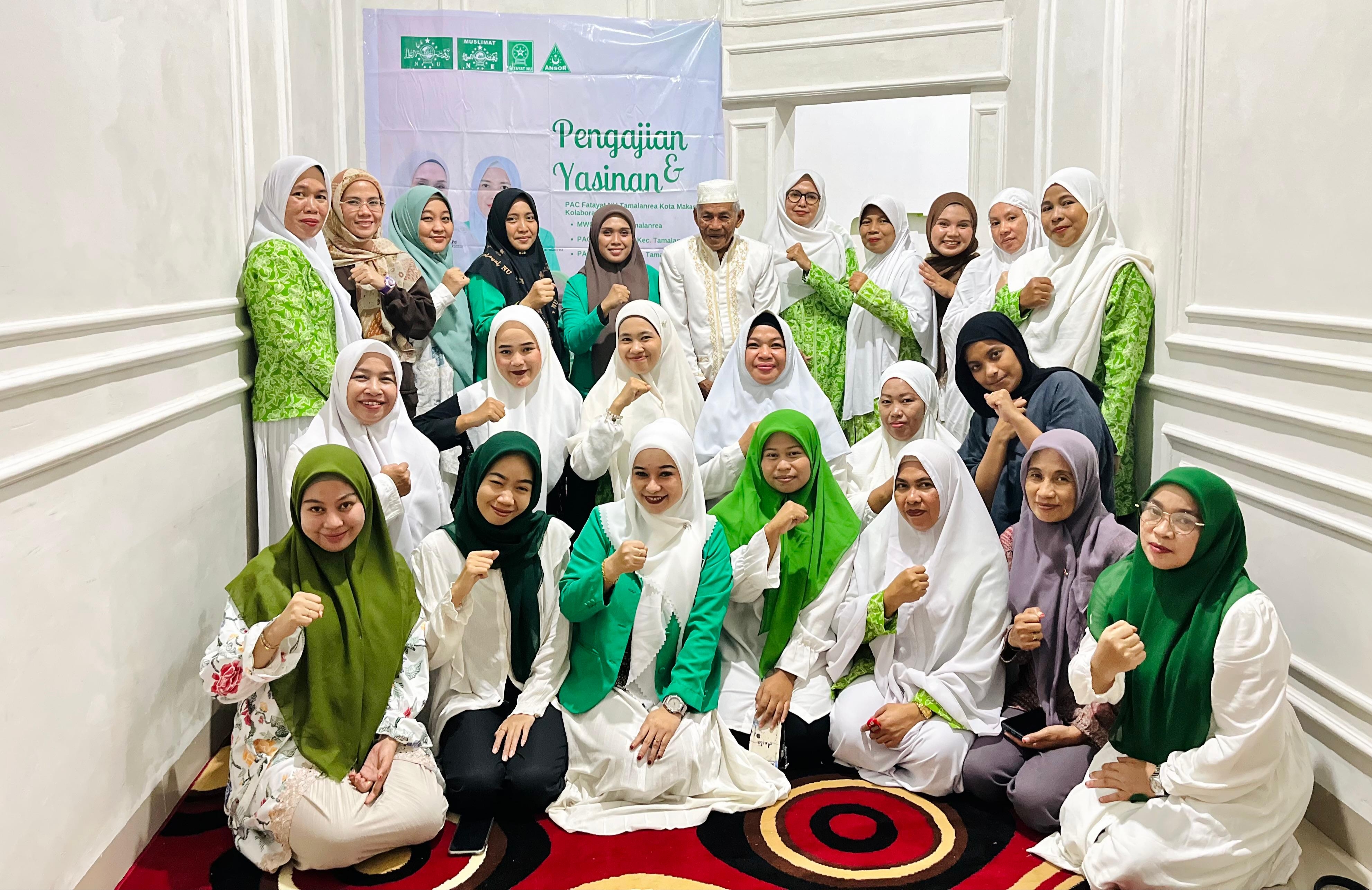 Perkuat Ukhuwah, PAC Fatayat NU Tamalanrea Gelar Pengajian dan Yasinan