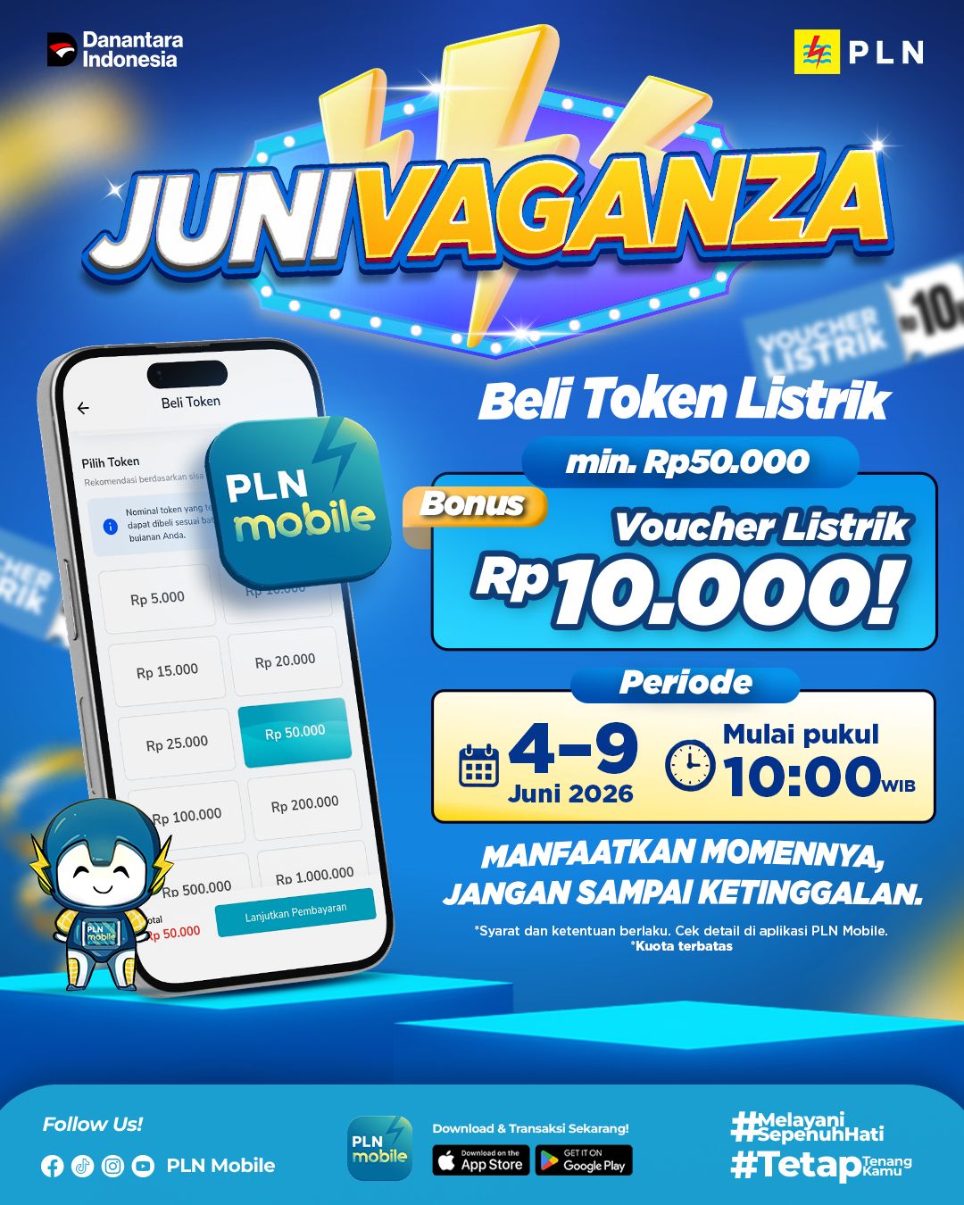 Dapatkan Kesempatan Raih Voucher Listrik dengan Beli Token Listrik di PLN Mobile