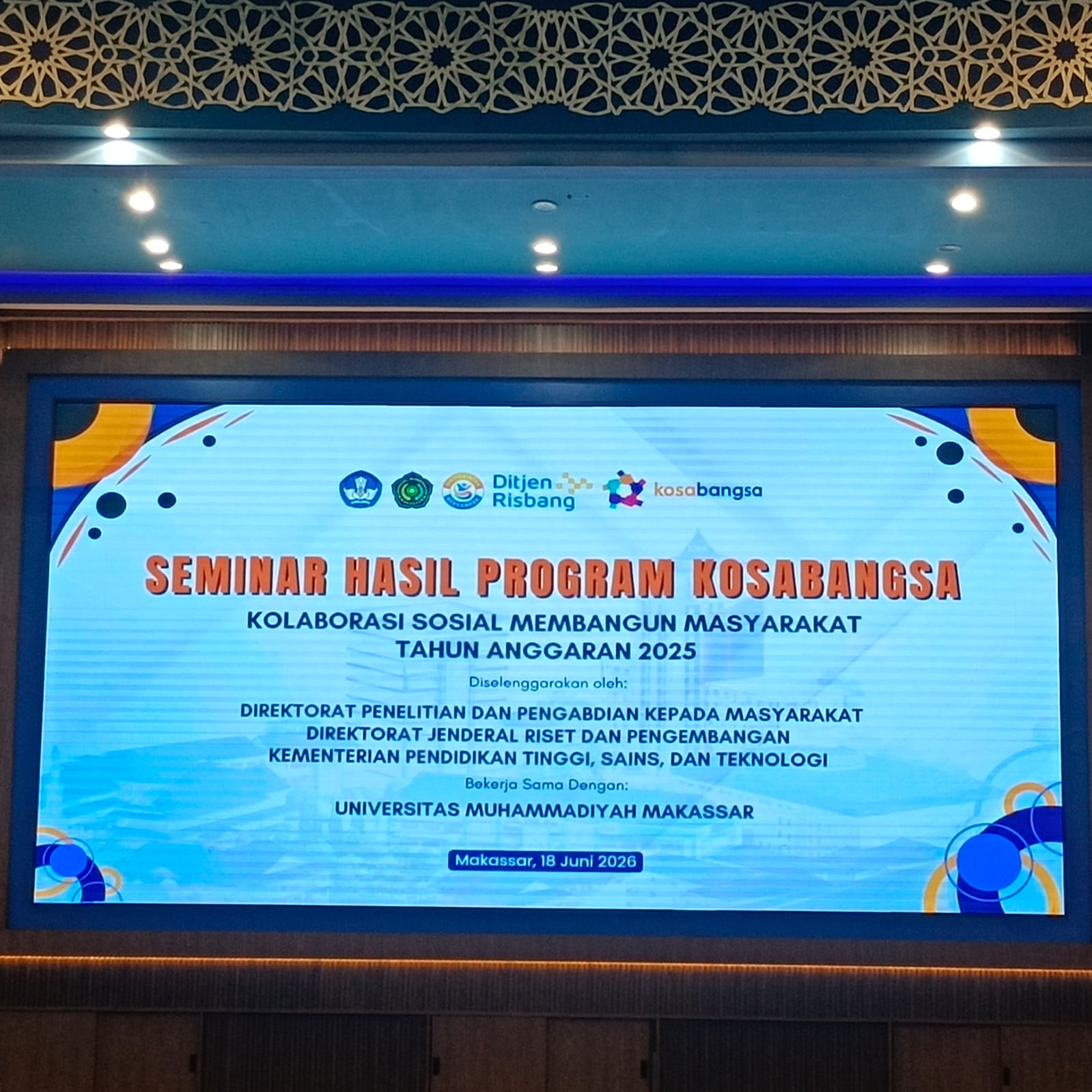 Unismuh Makassar Jadi Tuan Rumah Seminar Hasil KOSABANGSA Kemendiktisaintek