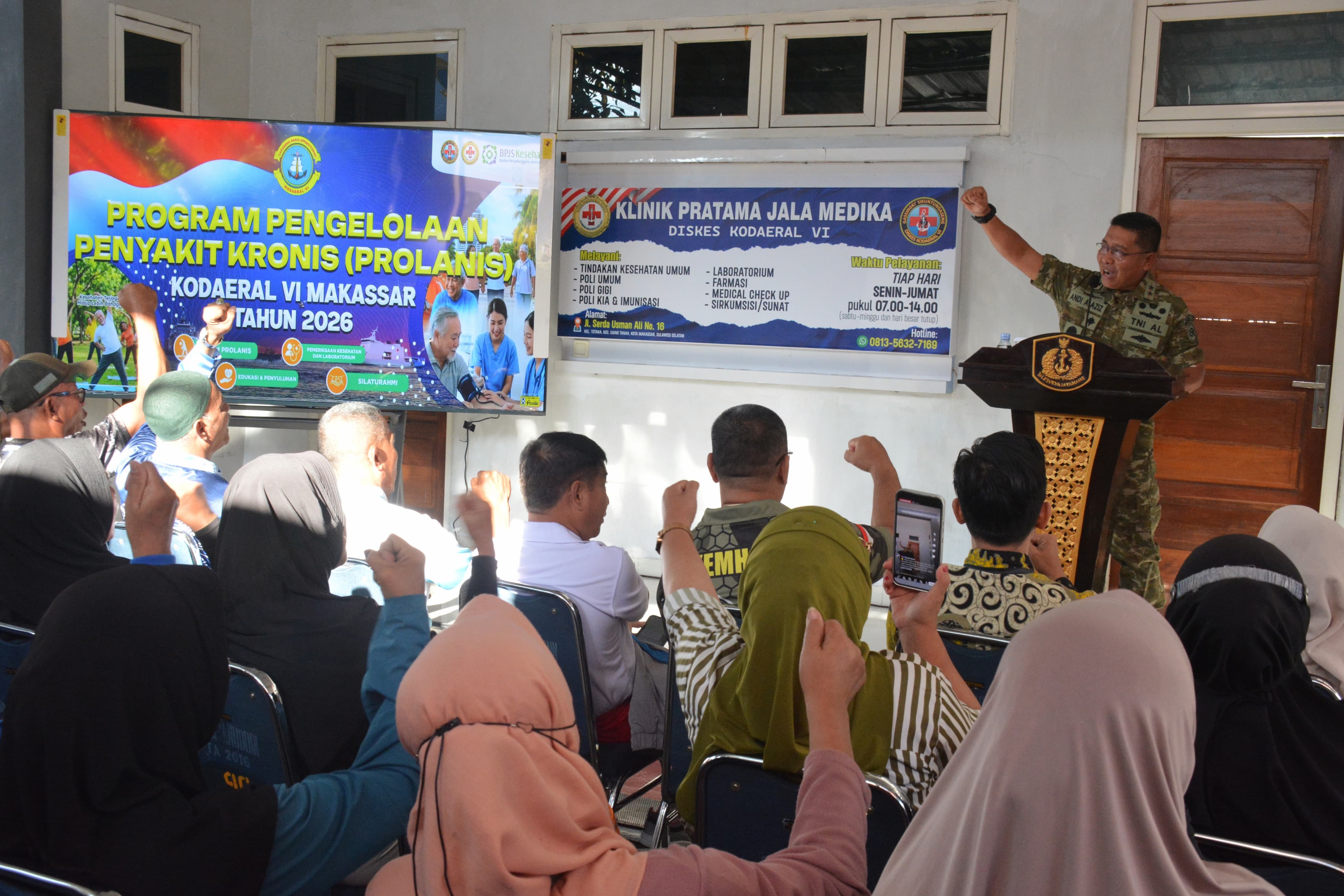 TNI AL Kodaeral VI Gelar Program Pengelolaan Prolanis Tahun 2026