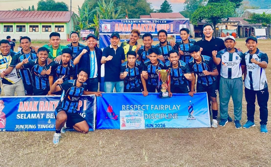 Disponsori Rudianto Lallo, Bagatak FC Juara Turnamen Sepak Bola Anak Rakyat Cup 1