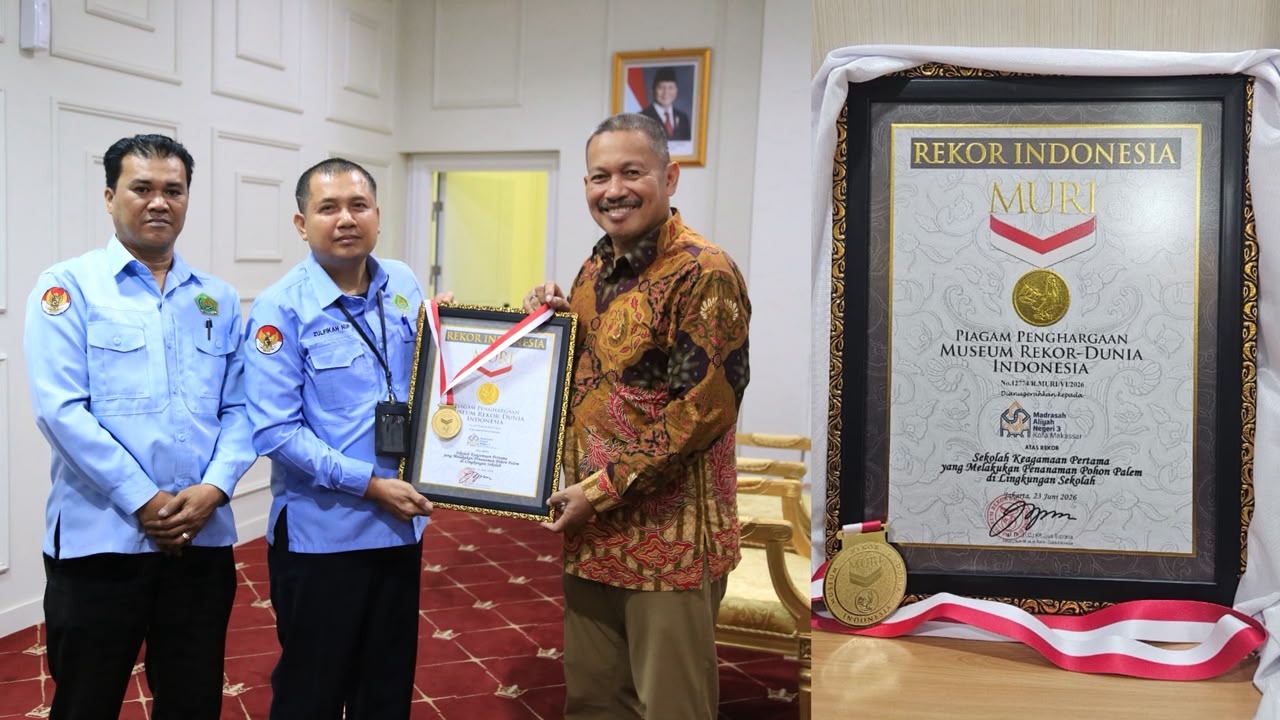 IMG-20260701-WA0110 Hijaukan Lingkungan, MAN 3 Kota Makassar Diganjar Rekor MURI
